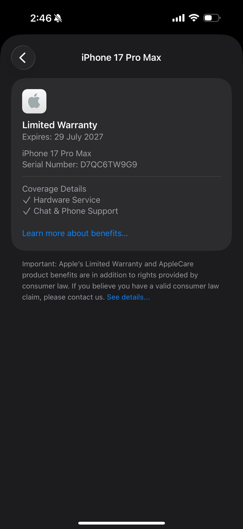 iPhone 17 Pro Max - 1TB - Silver