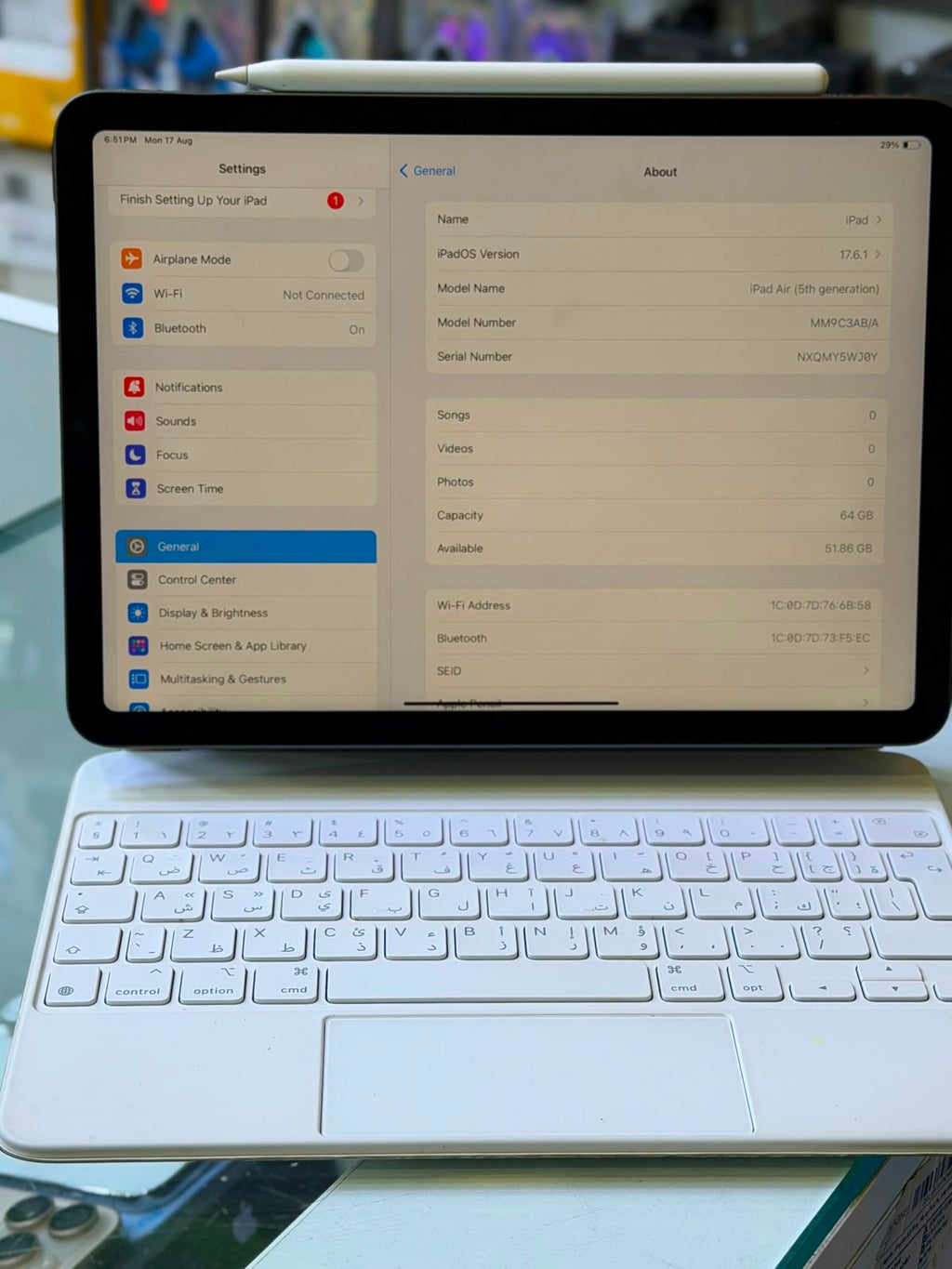 iPad Air 11" M1 Gen 5 - Black